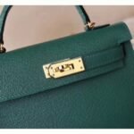Malachite Chevre Replica Luxury Hermes Kelly 20cm Bag - Image 6