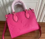 Louis Vuitton Monogram Empreinte Leather Onthego PM Bag In Freesia Pink - Image 2