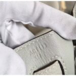 White Hermes Kelly 28cm Knockoff Bag with Zigzag Handle - Image 8