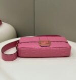 Top Quality Knockoff Fendi Large Baguette Bag In Pink FF - Image 6