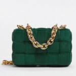Top Quality Fake Bottega Veneta Chain Cassette Bag In Green