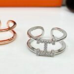 Hermes H Diamond Ring