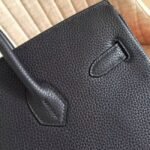 Classic Black Hermes Birkin 30cm Replica Handbag - Image 4