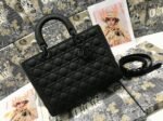 Black Dior Lady Dior Imitation Large Handbag - Image 6