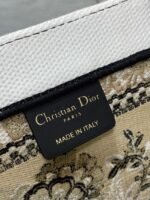 Dior Large Book Tote Bag Fake in Beige Butterfly Bandana Embroidery - Image 4