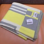 Top replica Hermes Ithaque blanket in tilleul wool and cashmere - Image 10