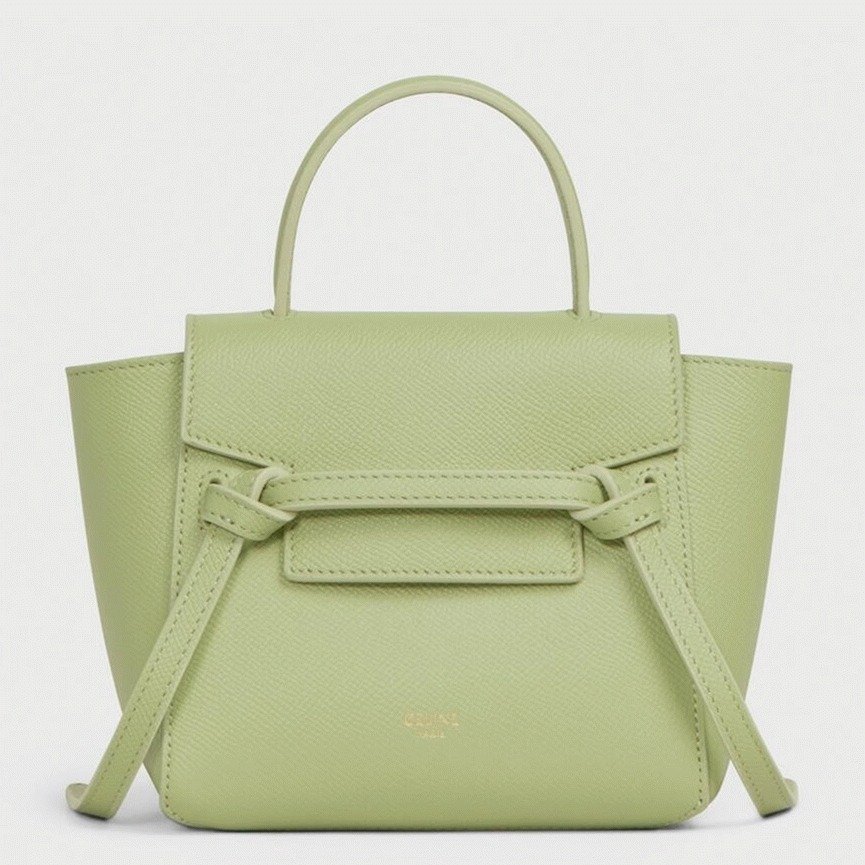 C98DBA1F-560B-501A-6C40-91A9BE35EB76.jpg Celine Belt Nano Bag Fake in Sage - Image 1