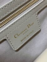 Dior Small Jolie Top Handle Bag Replica in White Cannage Calfskin - Image 8