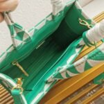Prada Symbole Small Bag Replica in Green/White Jacquard Fabric - Image 5