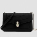 Replica Bvlgari Serpenti Forever Small Cross-body Bag Black Calfskin