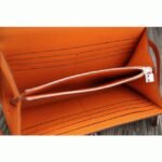 Orange cheap replica Hermes Kelly Longue wallet - Image 2