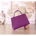 Cyclamen Epsom Fake Hermes Kelly 20cm Pastel Tote - Image 4