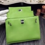 Green Swift Leather Top Replica Hermes Kelly Danse Convertible Bag - Image 2