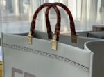 Top Quality Fake Fendi Sunshine Large Tote Bag In White Calfskin - Image 2