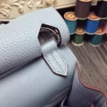 Blue lin fake designer Hermes Jypsiere 34cm handbag - Image 8