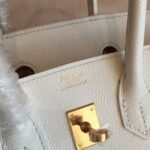 Premium Replica White Hermes Birkin 25cm Handbag - Image 6