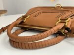Top Quality Replica Chloe Marcie Small Double Carry Bag in Blue Grained Leather - Image 7