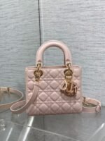 Dior Small Lady Dior Bag Fake in Pink - Image 4