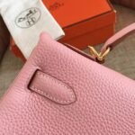 Pink Clemence Replica Hermes Kelly Retourne 28cm Feminine Handbag - Image 6