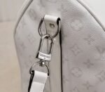 Louis Vuitton Taiga Leather Keepall Bandouliere 50 Travel Bag In White - Image 8
