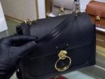 Top Quality Knockoff Chloe Small Tess Day Bag In Black Grained Leather - Image 9
