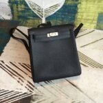 Black Clemence Knockoff Hermes Kelly Ado PM Everyday Backpack - Image 7