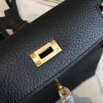 Black Clemence Knockoff Hermes Kelly Ado PM Everyday Backpack - Image 8