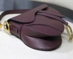 Dior Saddle Bag Knockoff in Amaranth Grained Calfskin - Image 4