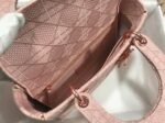 Dior Lady D-Lite Medium Bag Imitation in Pink Cannage Embroidered Canvas - Image 7