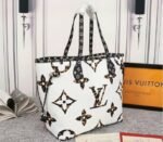 Louis Vuitton Giant Neverfull MM Tote In Cream And Caramel - Image 3