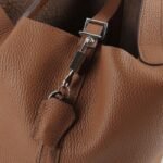 Brown faux luxury Hermes Picotin Lock handbag - Image 6