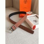 Replica Hermes reversible saddle style belt in brown - Image 5