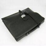 Black Calf Leather Replica Hermes Sac A Depeches 38cm Briefcase - Image 7