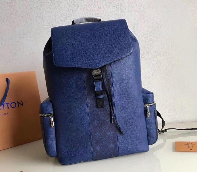 CDE6F82F-98FA-E5AE-27C8-F14CCC593365.jpg Louis Vuitton Taiga Leather Outdoor Backpack In Pacific Blue - Image 1