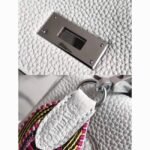 White Hermes Kelly 28cm Knockoff Bag with Zigzag Handle - Image 5