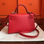 Red Swift Replica Hermes Kelly 20cm Classic Handbag - Image 6
