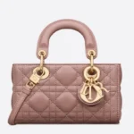 Dior Lady D-Joy Micro Bag Fake in Peony Pink Cannage Lambskin