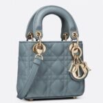 Dior Lady Dior Micro Bag Fake in Blue Cannage Lambskin