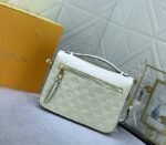 LV Monogram Empreinte Leather Metis In Cream M46552 - Image 3