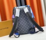 Louis Vuitton Monogram Eclipse Discovery Backpack In Blue Sunrise - Image 4