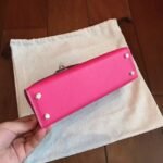 Rose Red Epsom Copy Faux Hermes Kelly 20cm Handbag - Image 6