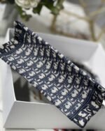 Dior Small Book Tote Bag Replica in Blue Dior Oblique Embroidery - Image 7