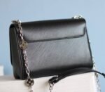 Louis Vuitton Epi Leather Twist MM With Flowers Jewels Chain Bag In Black - Image 5
