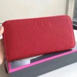 Red Fake Hermes Wallet Azap Zipped