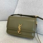 Fake Saint Laurent Medium Solferino Bag Khaki Green Calfskin - Image 4