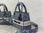 Dior Lady D-Lite Medium Bag Replica in Blue Brocart Denim-Effect Embroidery - Image 9
