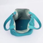 Turquoise replica Hermes Picotin Lock handbag - Image 7