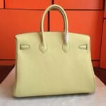 Curry Color Designer Imitation Hermes Birkin 35cm Bag - Image 5