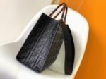 Top Quality Replica Fendi Sunshine Medium Tote Bag In Black FF Calfskin - Image 4