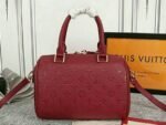 Louis Vuitton Monogram Empreinte Speedy Bandouliere 25 Handbag In Bordeaux - Image 3